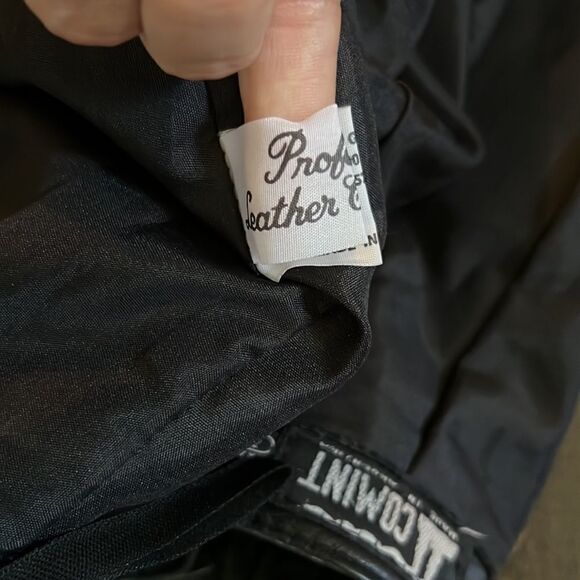 Vintage Comint Black Genuine Leather Skirt Sz- - Picture 11 of 13